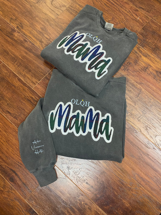 Mama Double Applique w/ Sequins