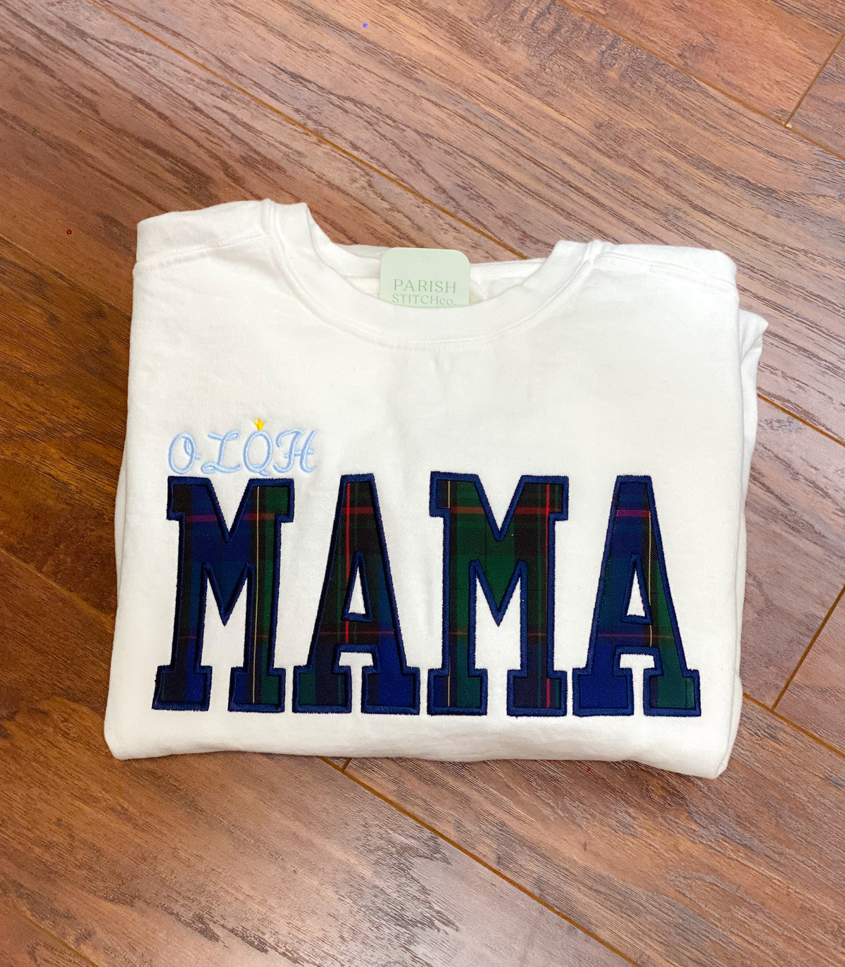 Mama Tackle Twill Applique w/ School